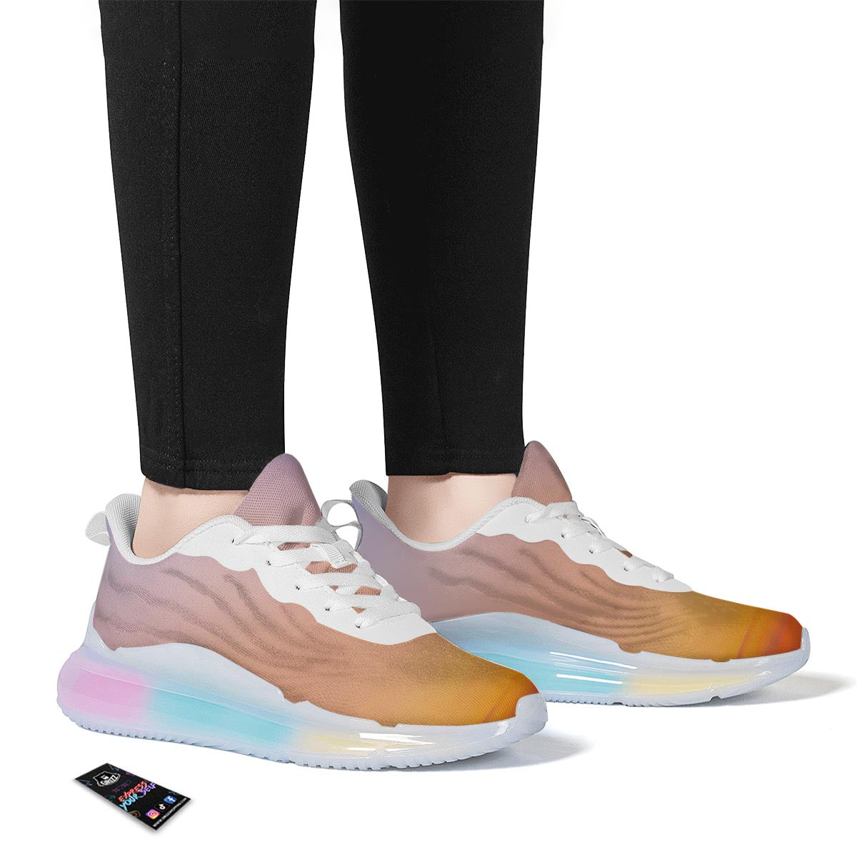 Sky Sunrise Print Running Sneakers-grizzshop
