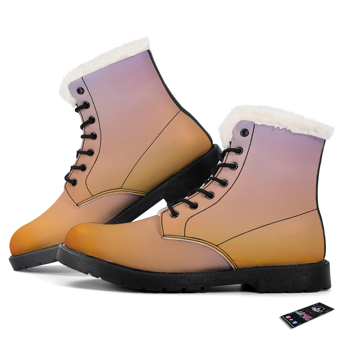 Sky Sunrise Print Winter Boots-grizzshop