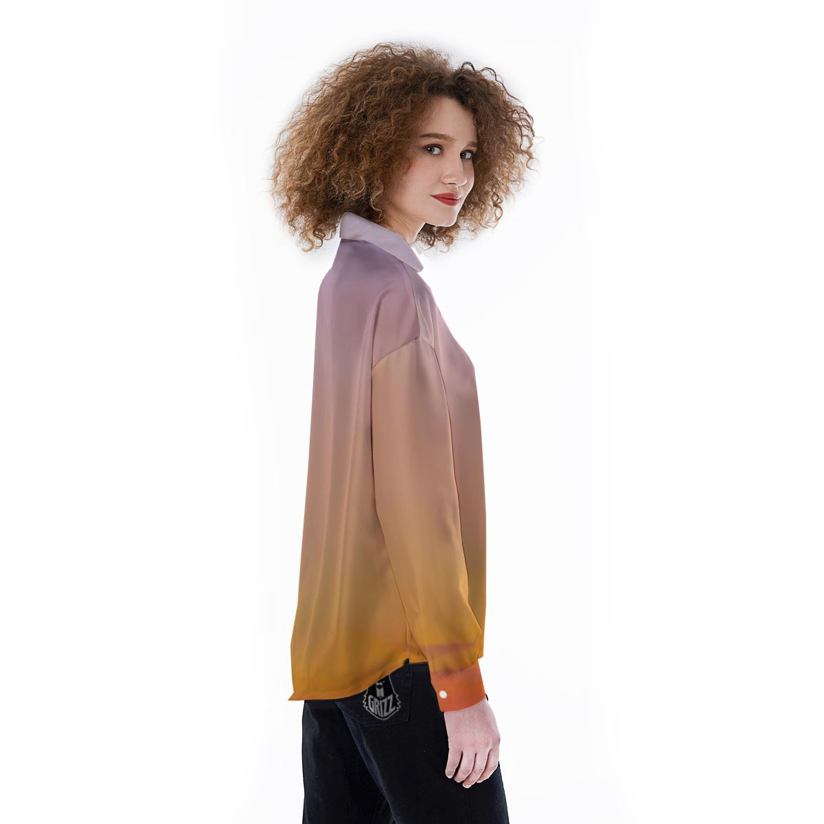 Sky Sunrise Print Women's Long Sleeve Shirts-grizzshop