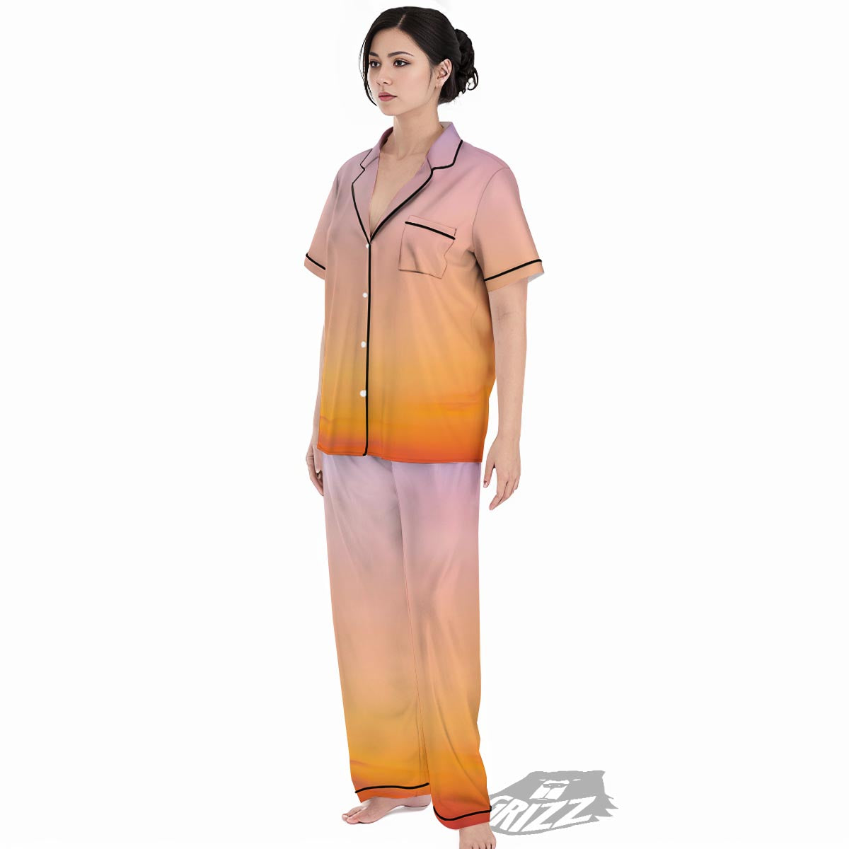 Sky Sunrise Print Women's Pajamas Set-grizzshop