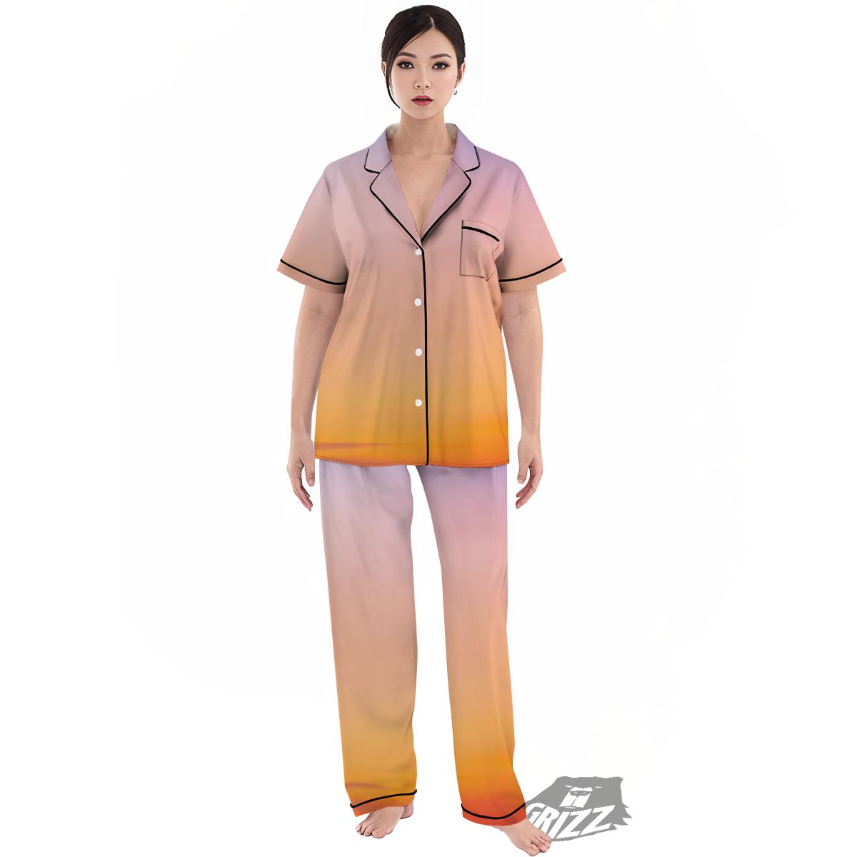 Sky Sunrise Print Women's Pajamas Set-grizzshop