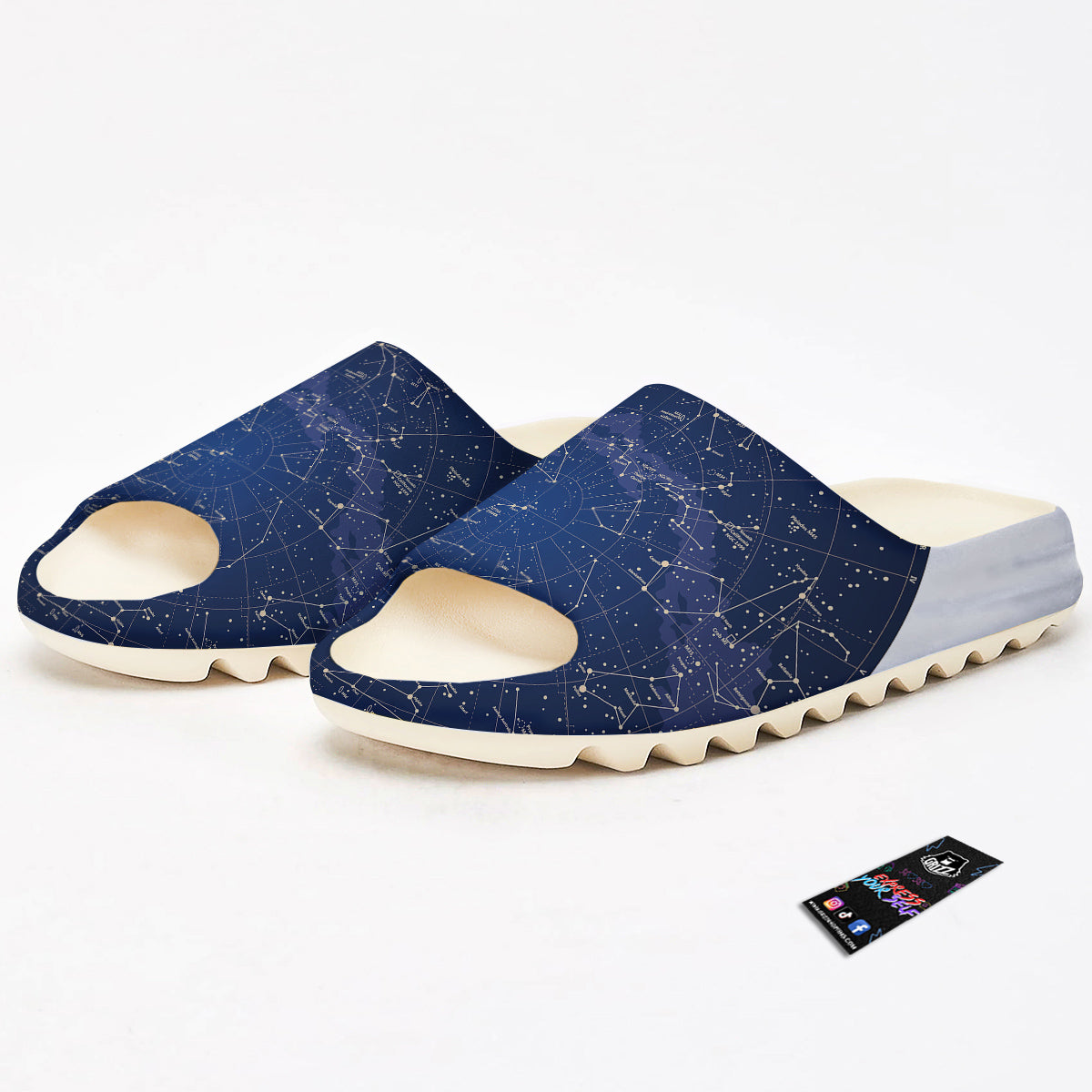 Sky Map Constellation Print Sandals-grizzshop
