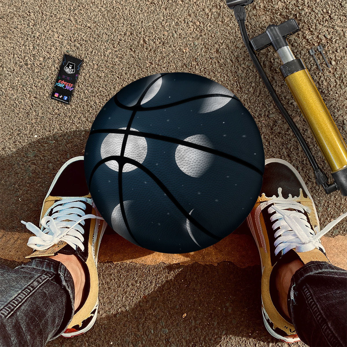 Sky Moon Night Phase Print Basketball