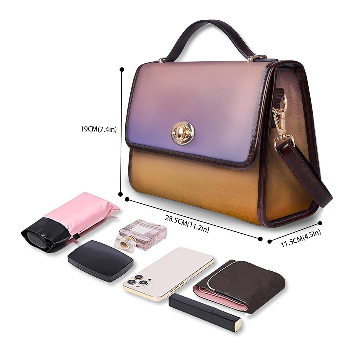 Sky Sunrise Print Women's Satchel Bag