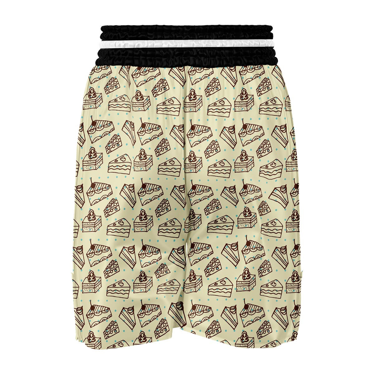 Slice Cake Pattern Print Boxing Shorts-grizzshop