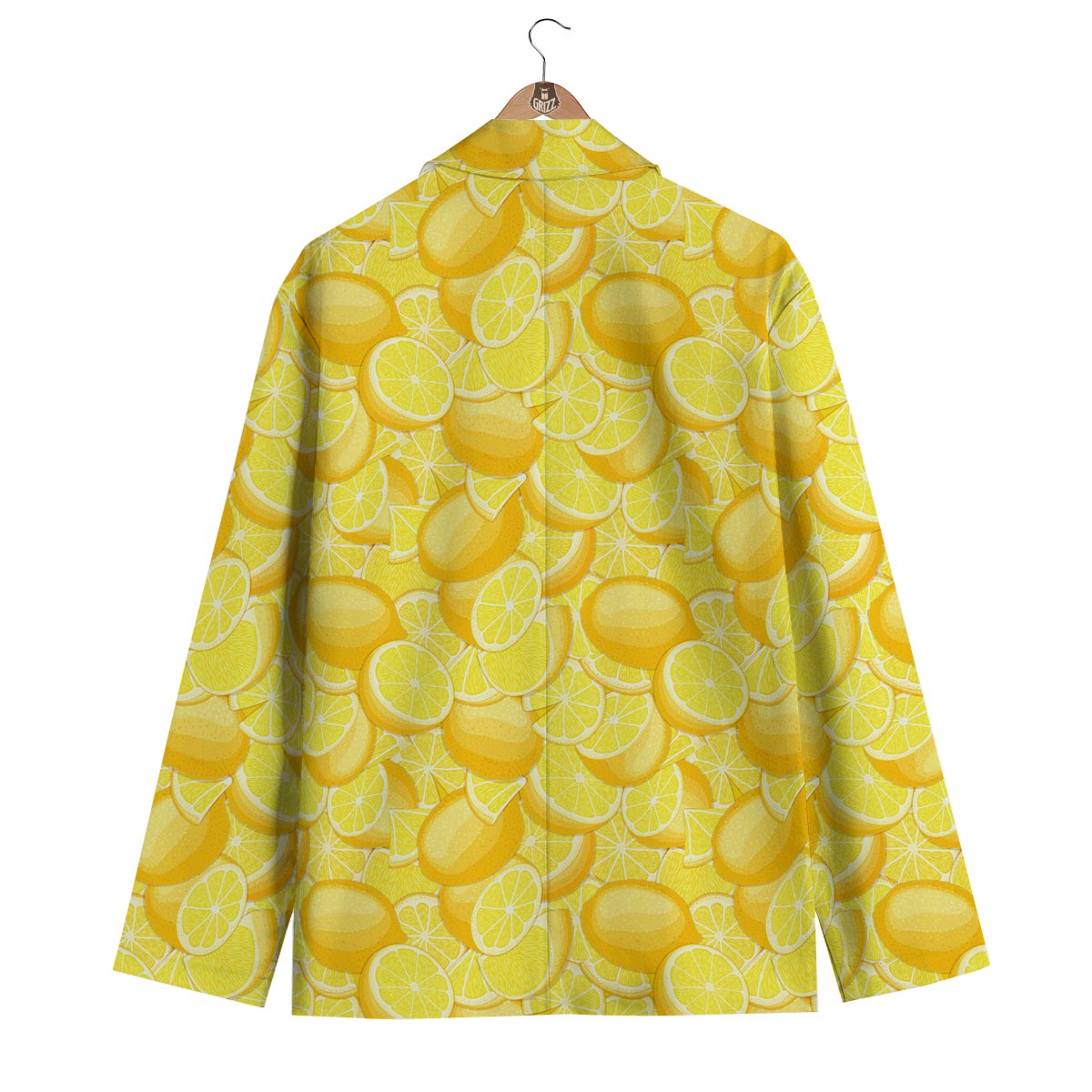 Slice Lemon Pattern Print Men's Blazer-grizzshop