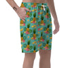 Slice Tropical Pineapple Print Men's Shorts-grizzshop