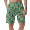 Slice Tropical Pineapple Print Men's Shorts-grizzshop