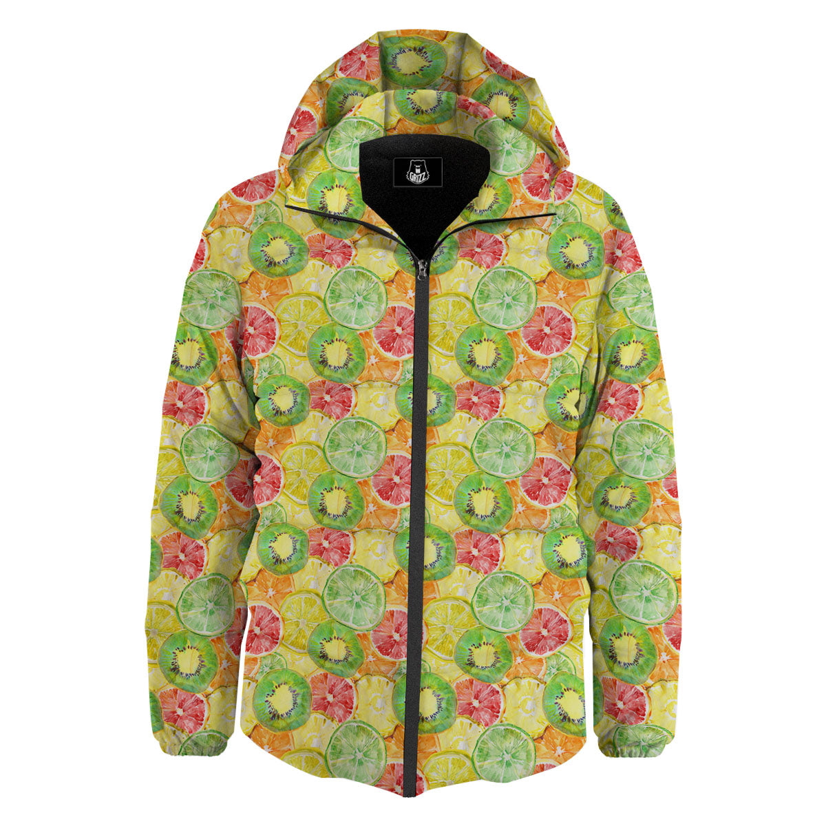 Slices Fruit Orange Print Pattern Down Jacket-grizzshop