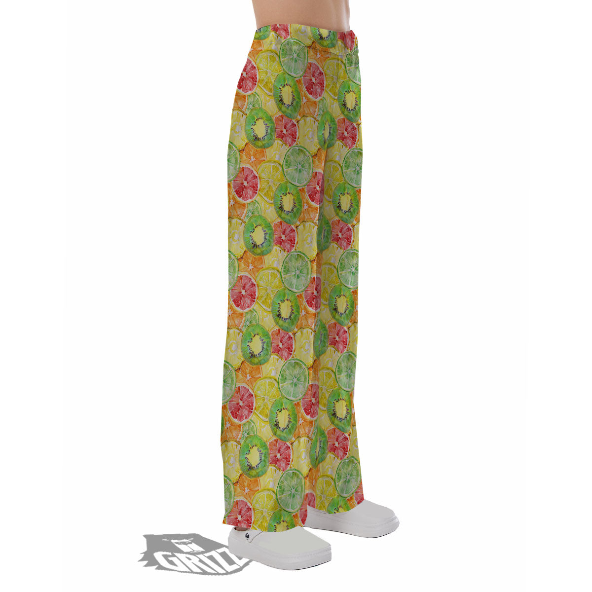 Slices Fruit Orange Print Pattern Pajama Pants-grizzshop