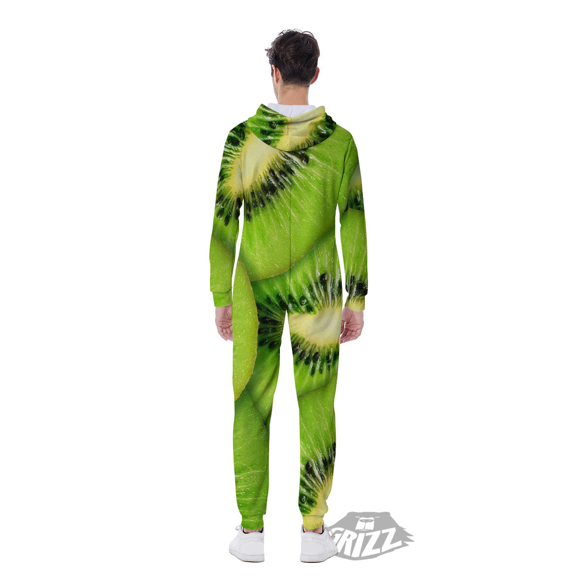 Slices Kiwi Print Men's Jumpsuit-grizzshop