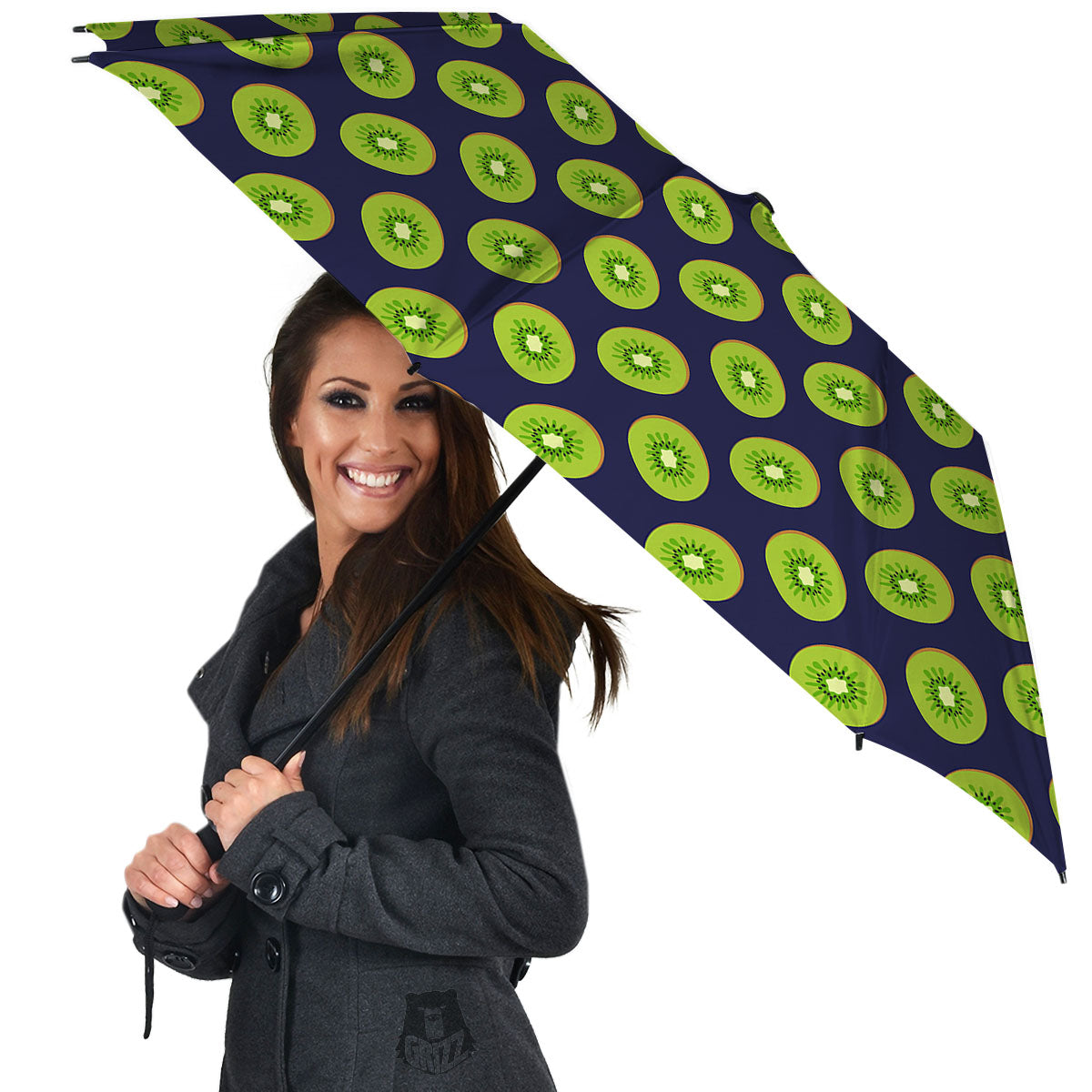 Slices Kiwi Print Pattern Umbrella-grizzshop