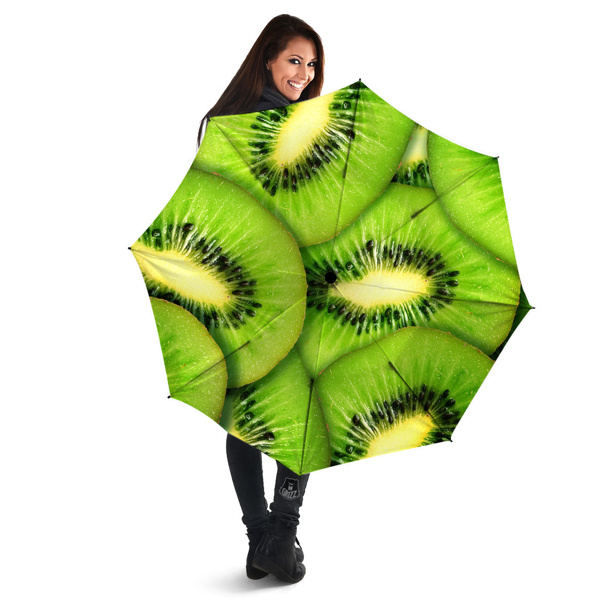 Slices Kiwi Print Umbrella-grizzshop