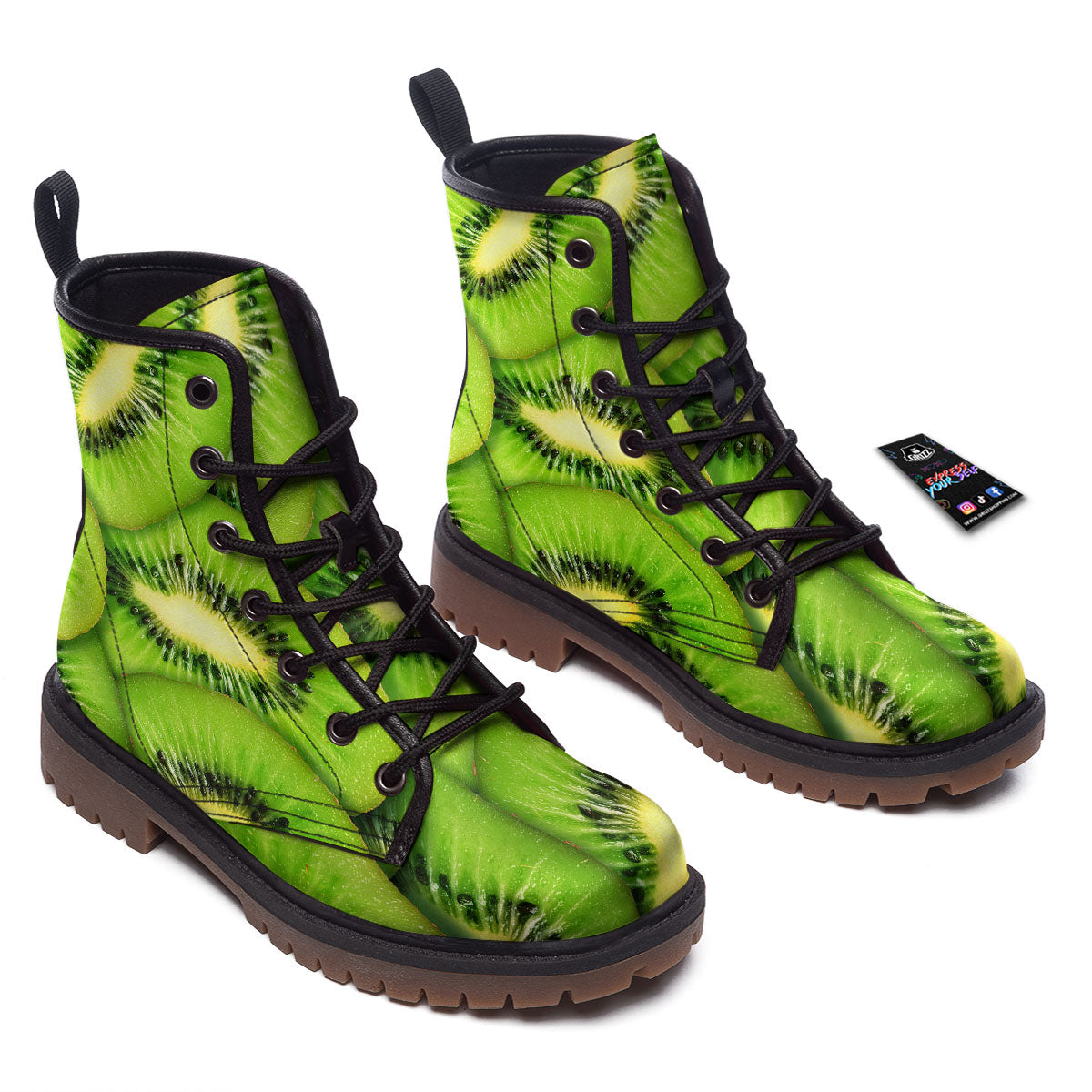 Slices Kiwi Print Work Boots-grizzshop