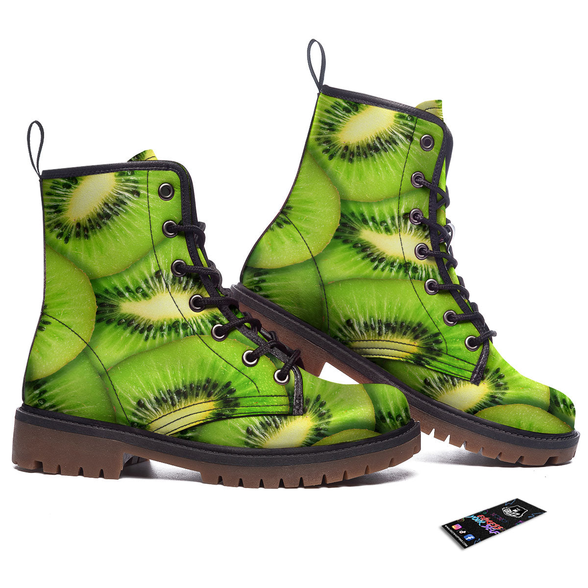 Slices Kiwi Print Work Boots-grizzshop