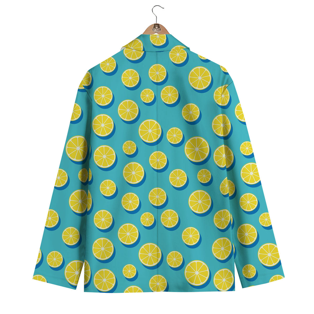 Slices Lemon Print Pattern Men's Blazer-grizzshop