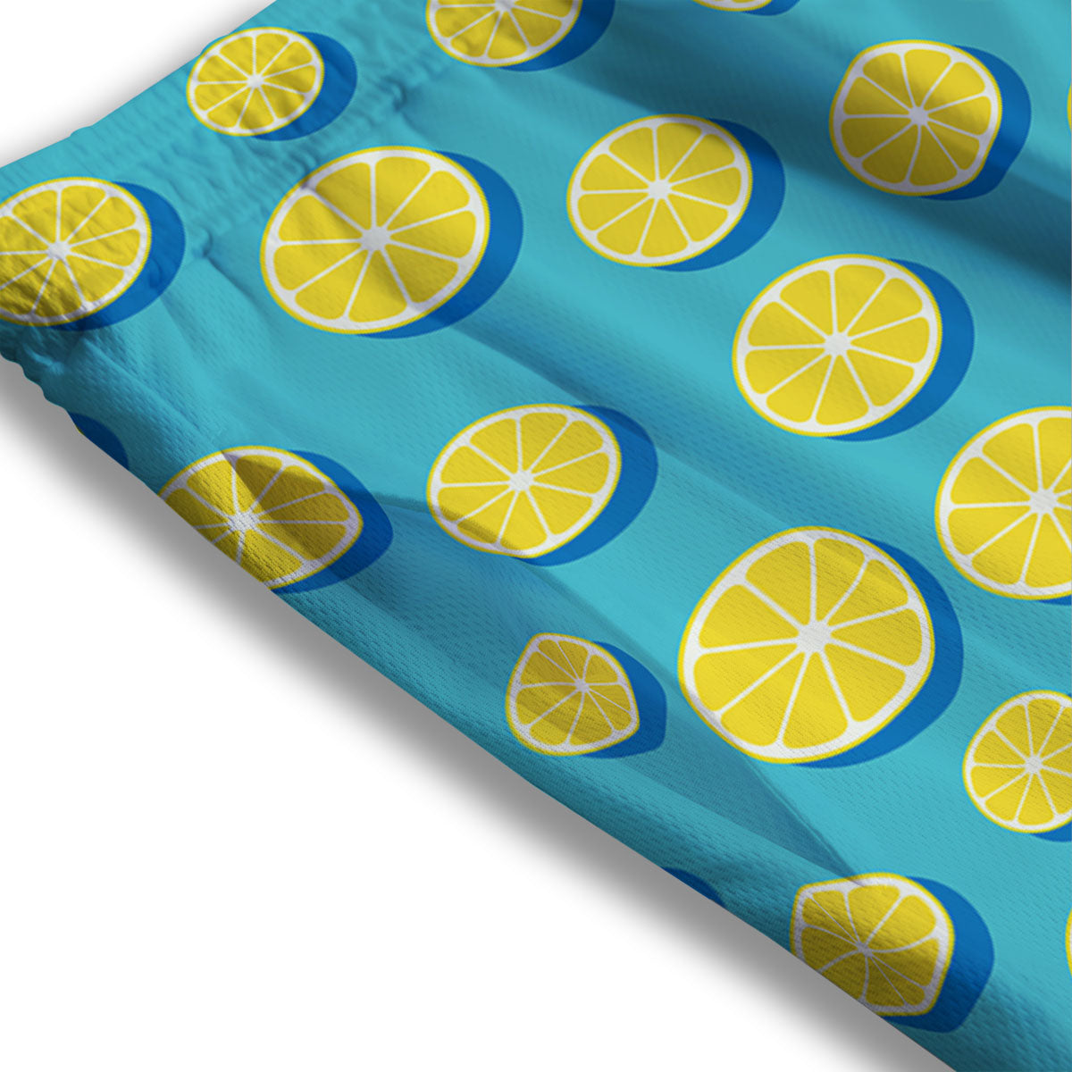Slices Lemon Print Pattern Mesh Shorts-grizzshop