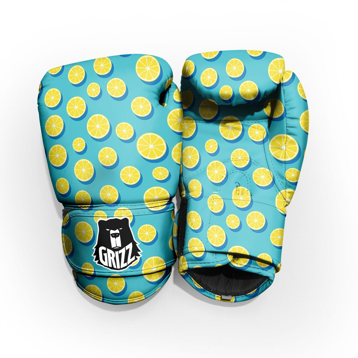 Slices Lemon Print Pattern Sparring Gloves-grizzshop