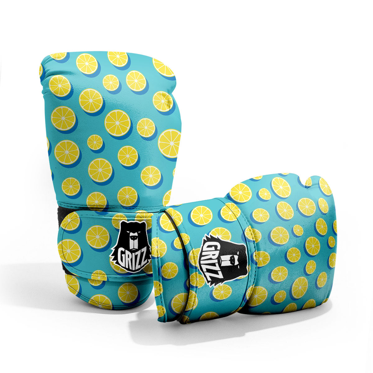 Slices Lemon Print Pattern Sparring Gloves-grizzshop