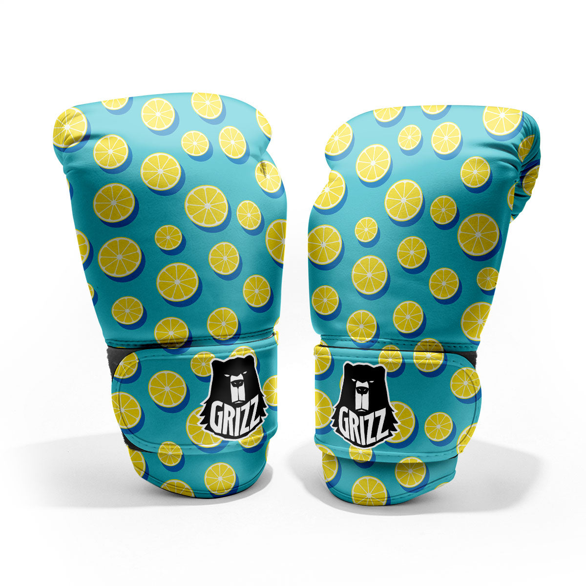 Slices Lemon Print Pattern Sparring Gloves-grizzshop