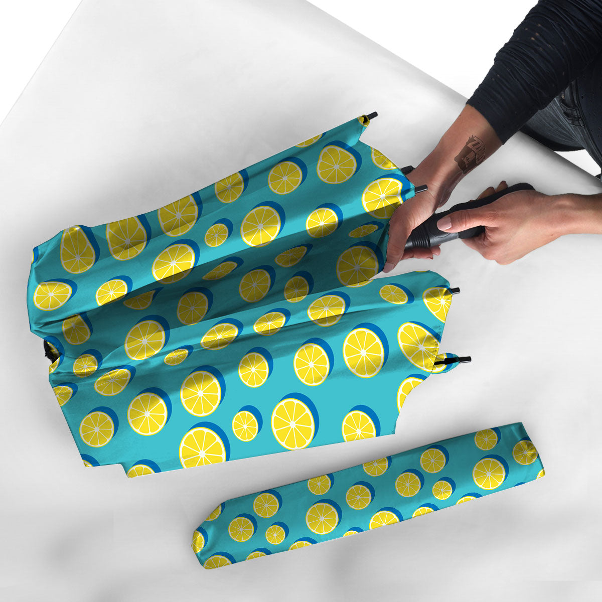 Slices Lemon Print Pattern Umbrella-grizzshop