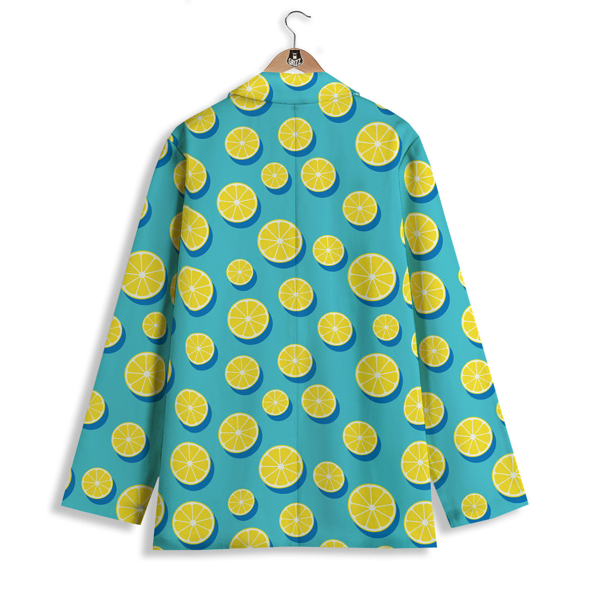 Slices Lemon Print Pattern Women's Blazer-grizzshop