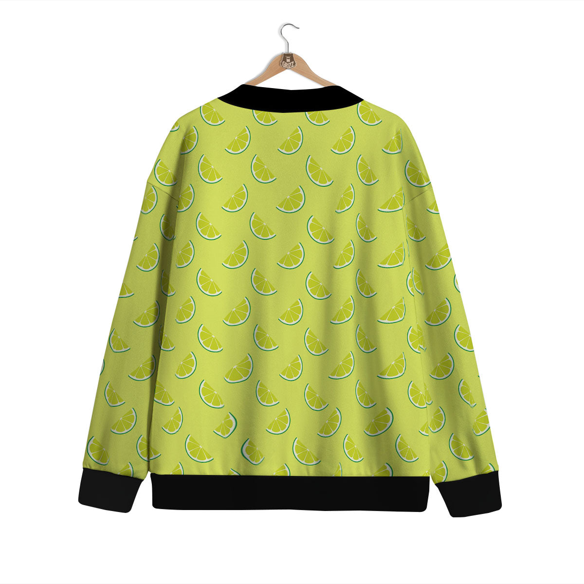 Slices Lime Green Print Pattern Cardigan-grizzshop