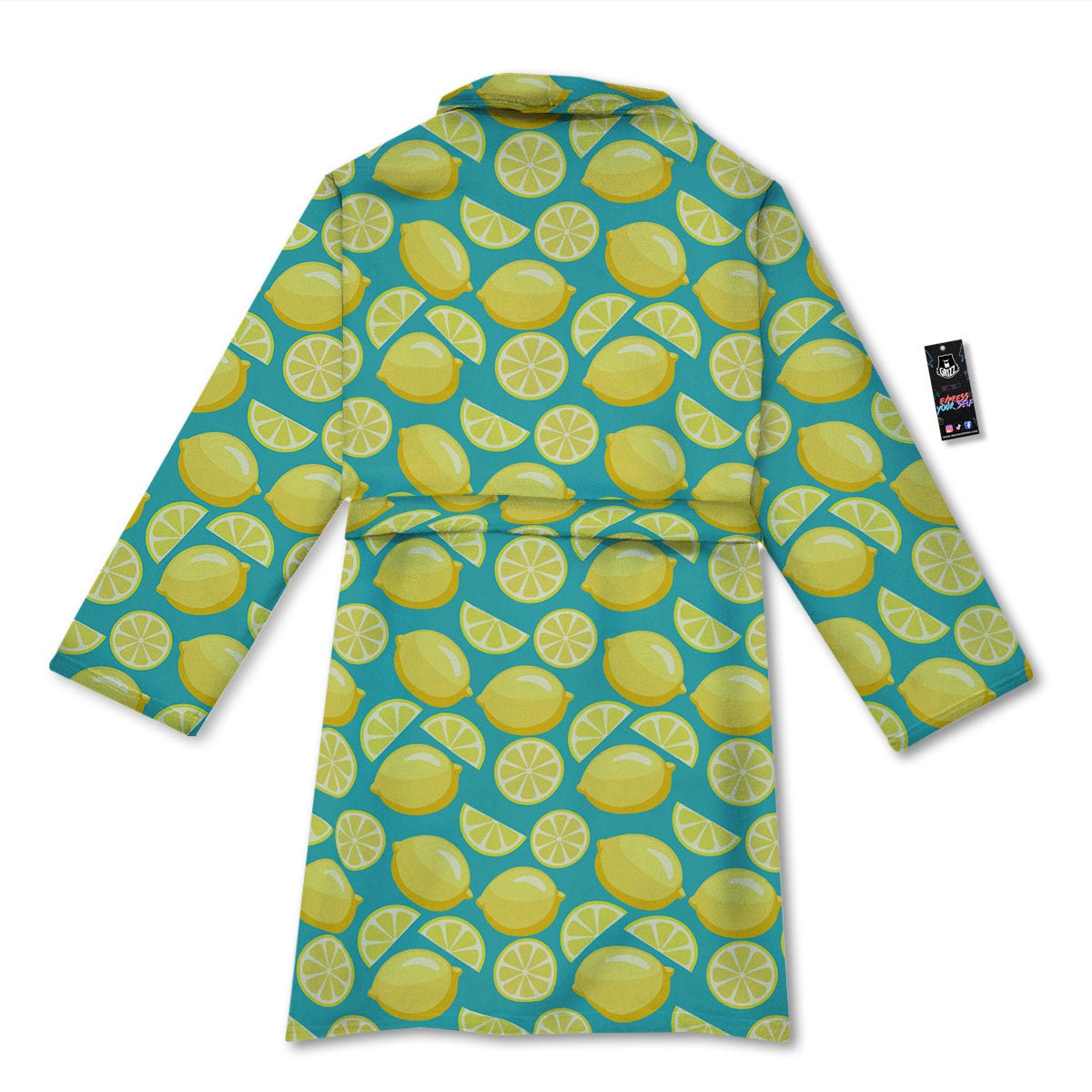 Slices Lime Print Pattern Bathrobe-grizzshop
