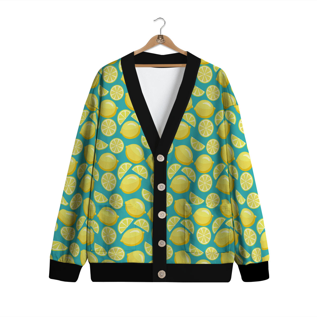 Slices Lime Print Pattern Cardigan-grizzshop