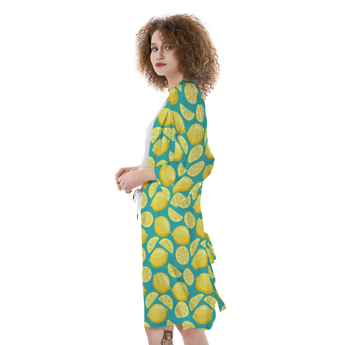Slices Lime Print Pattern Kimono-grizzshop