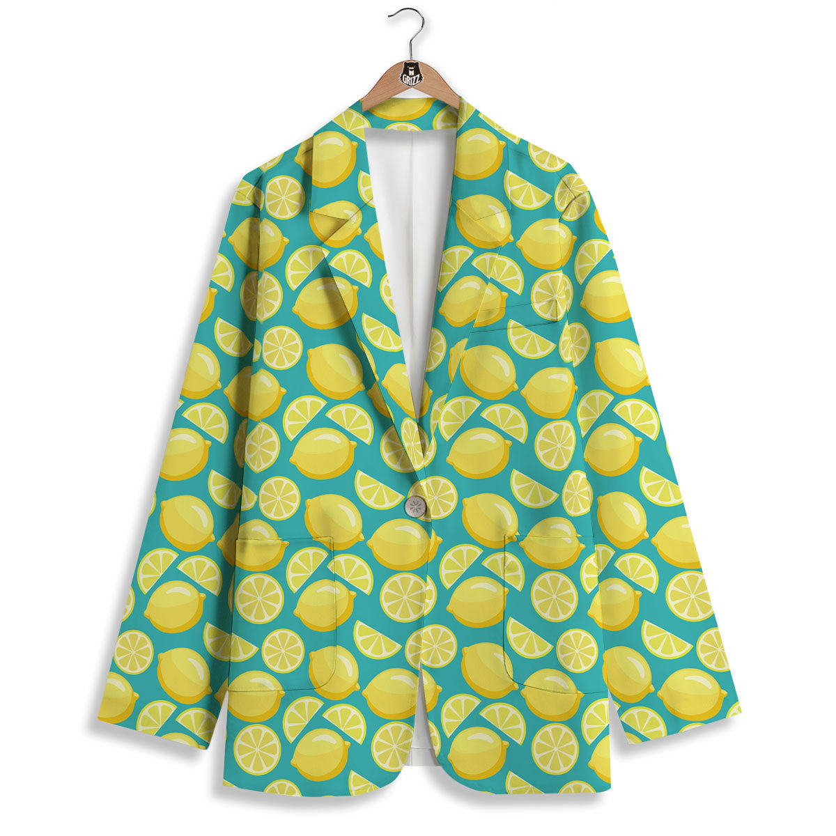 Slices Lime Print Pattern Women's Blazer-grizzshop