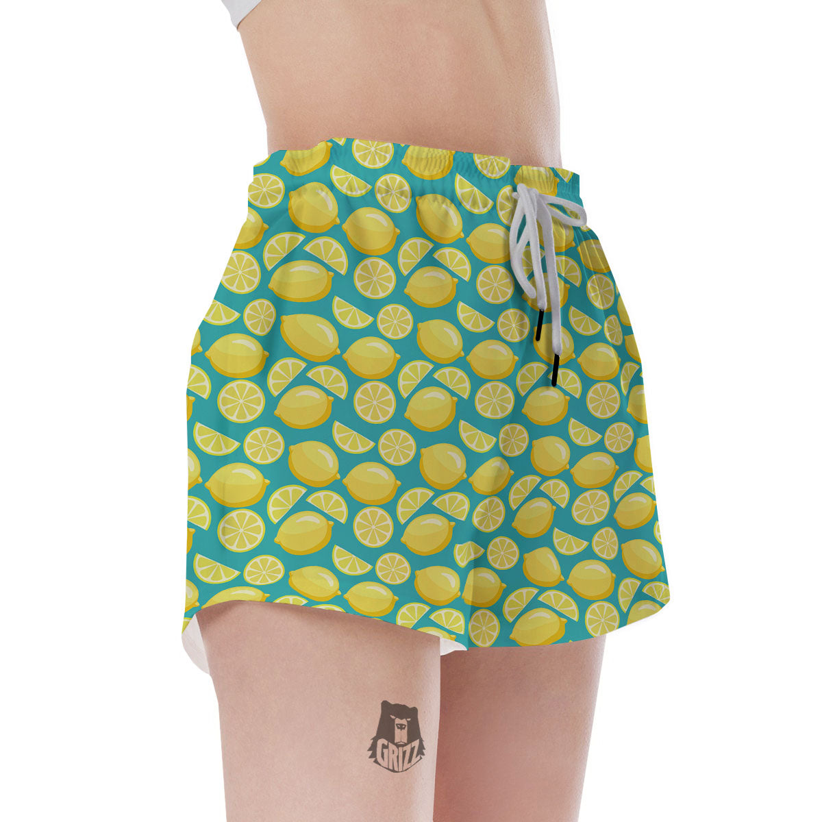 Slices Lime Print Pattern Women's Shorts-grizzshop