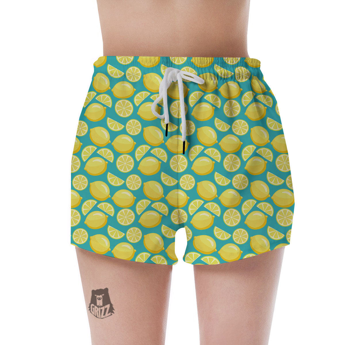 Slices Lime Print Pattern Women's Shorts-grizzshop