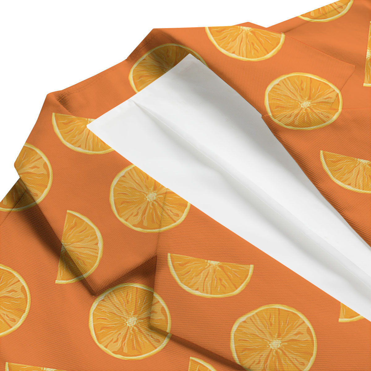 Slices Orange Print Pattern Men's Blazer-grizzshop