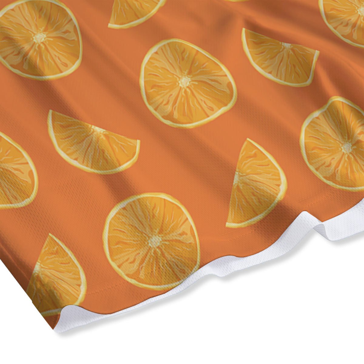 Slices Orange Print Pattern Mesh Shorts-grizzshop