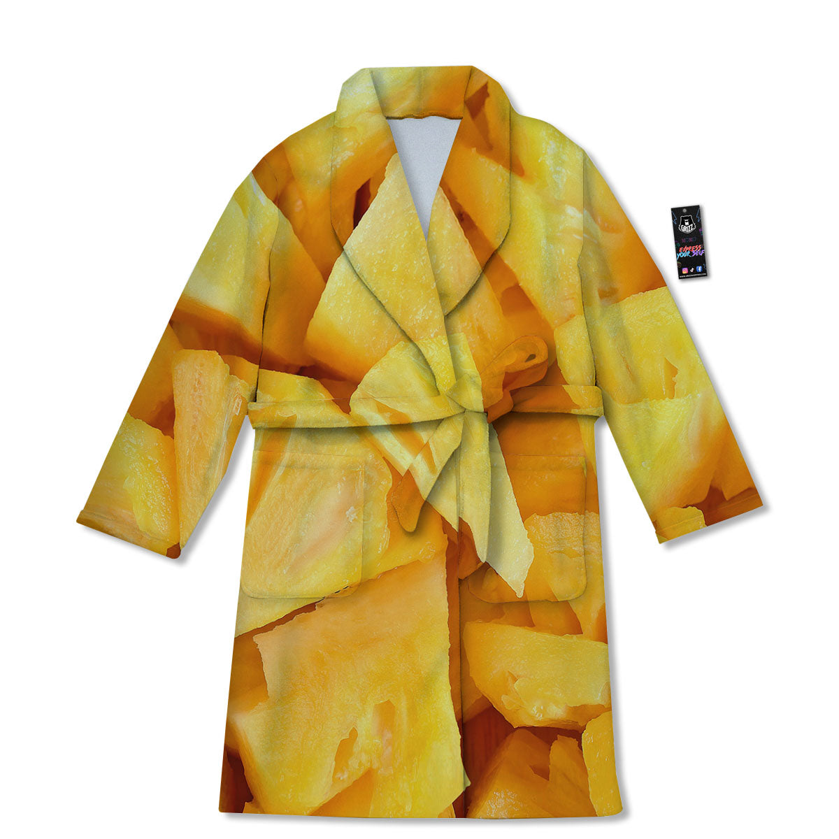 Slices Pineapple Print Bathrobe-grizzshop