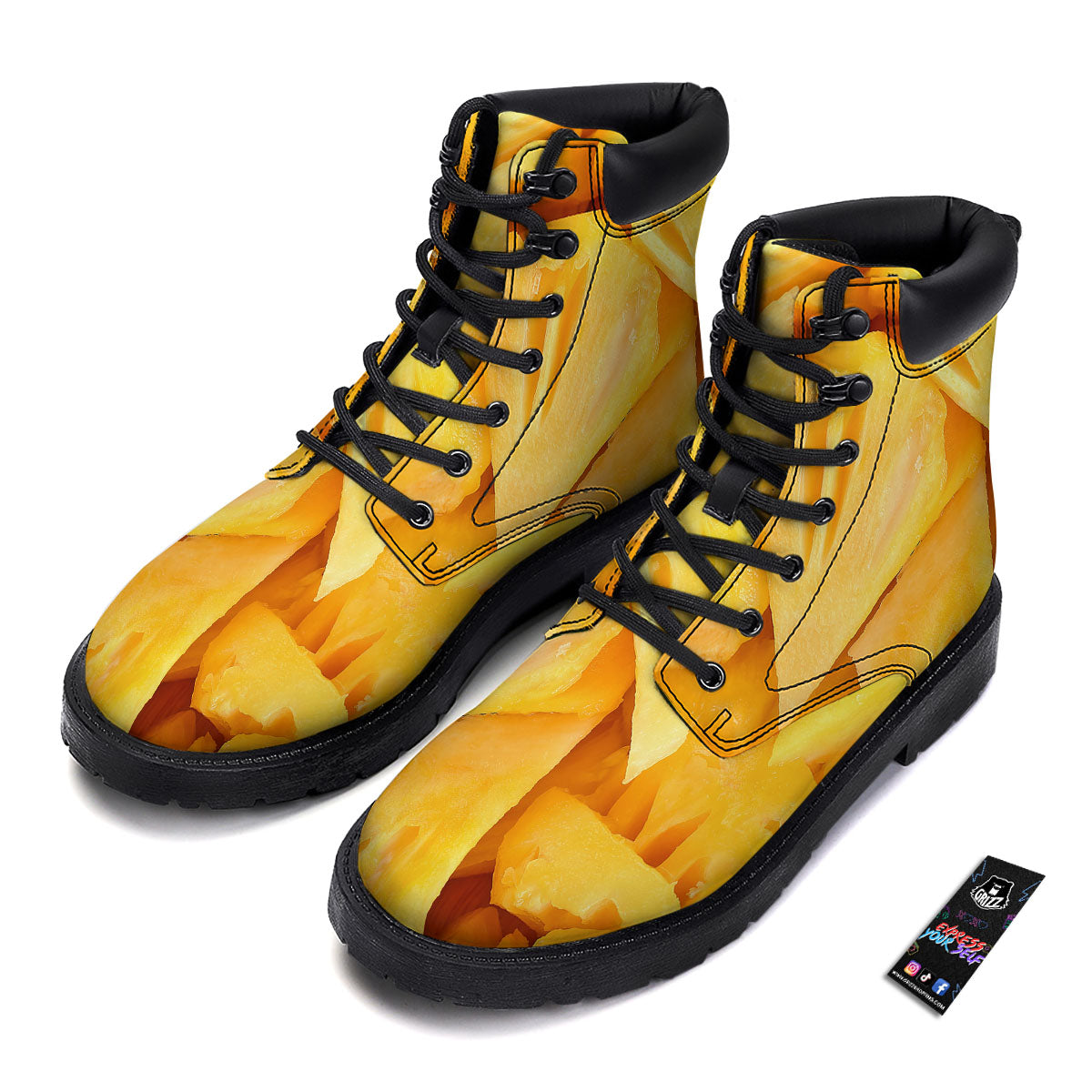 Slices Pineapple Print Boots-grizzshop