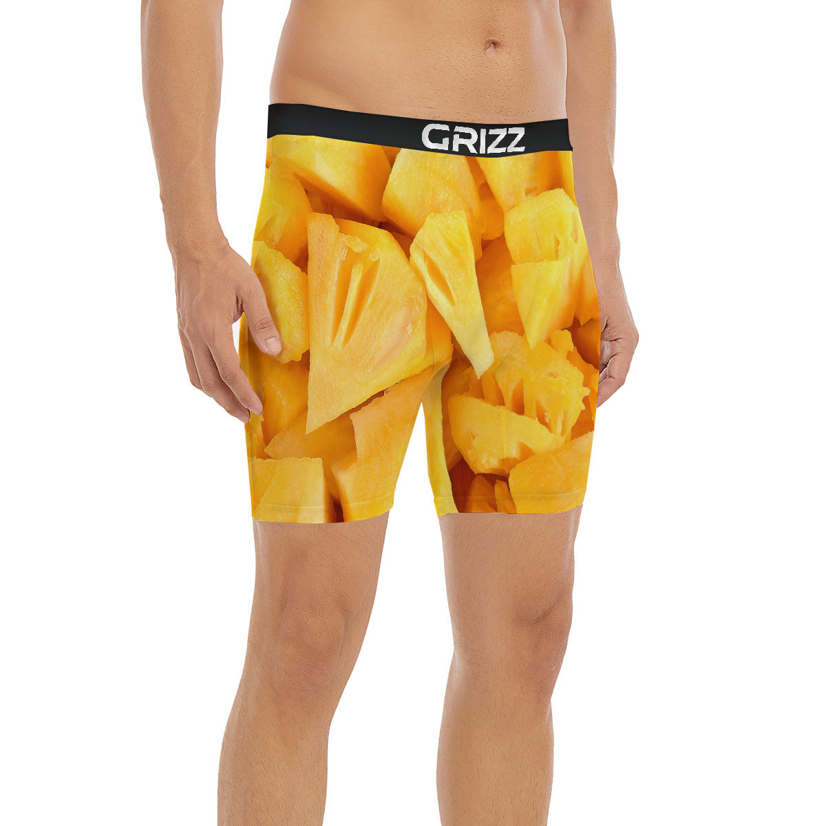 Slices Pineapple Print Boxer Briefs-grizzshop