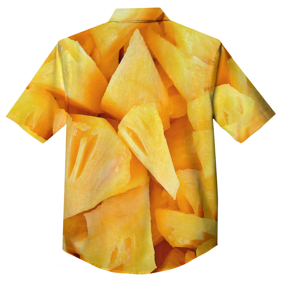 Slices Pineapple Print Button Up Shirt-grizzshop