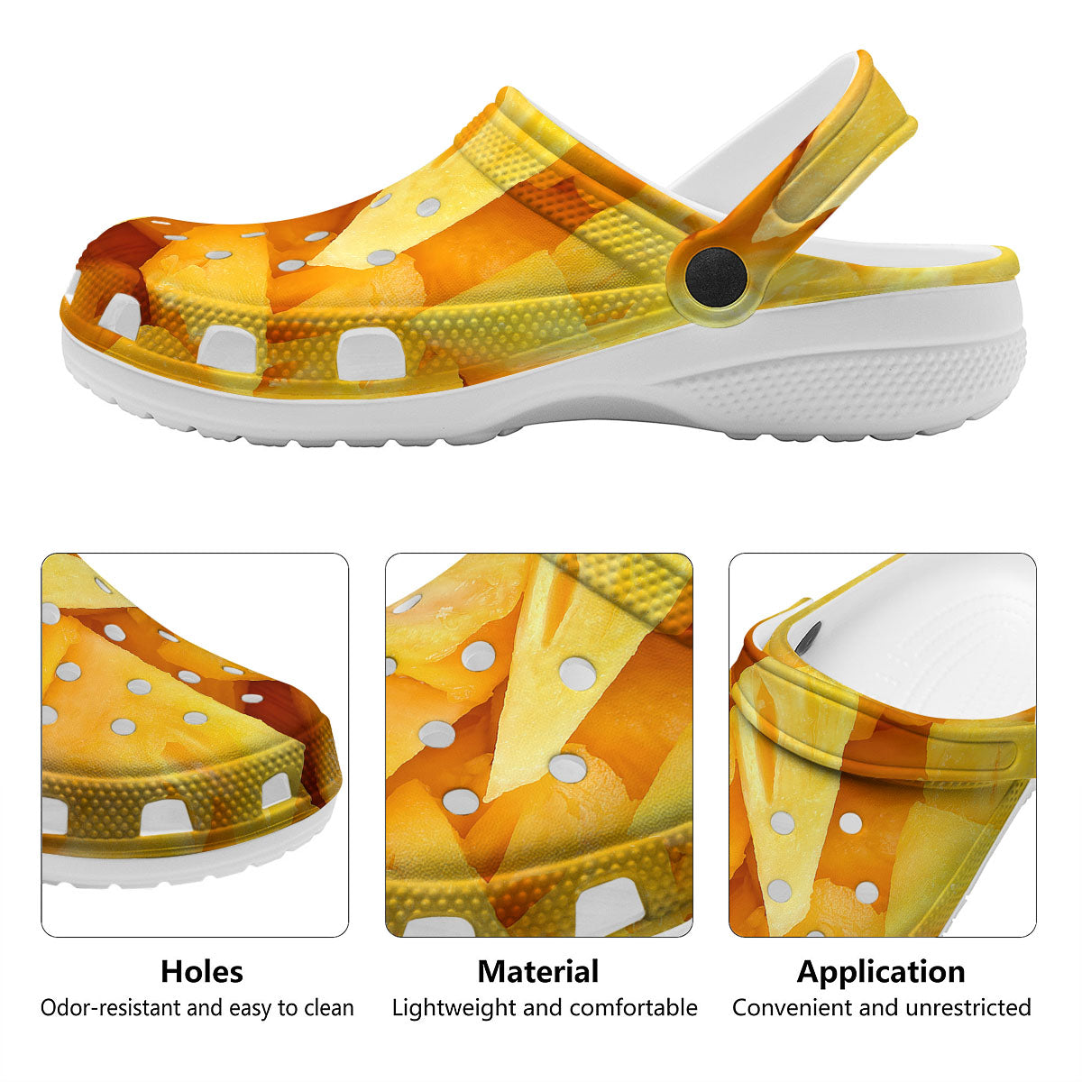Slices Pineapple Print Clog-grizzshop