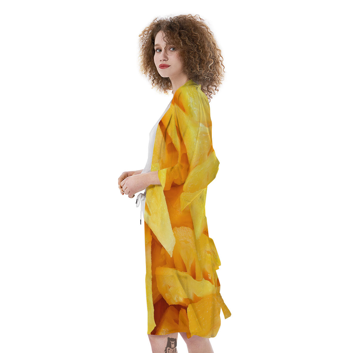 Slices Pineapple Print Kimono-grizzshop