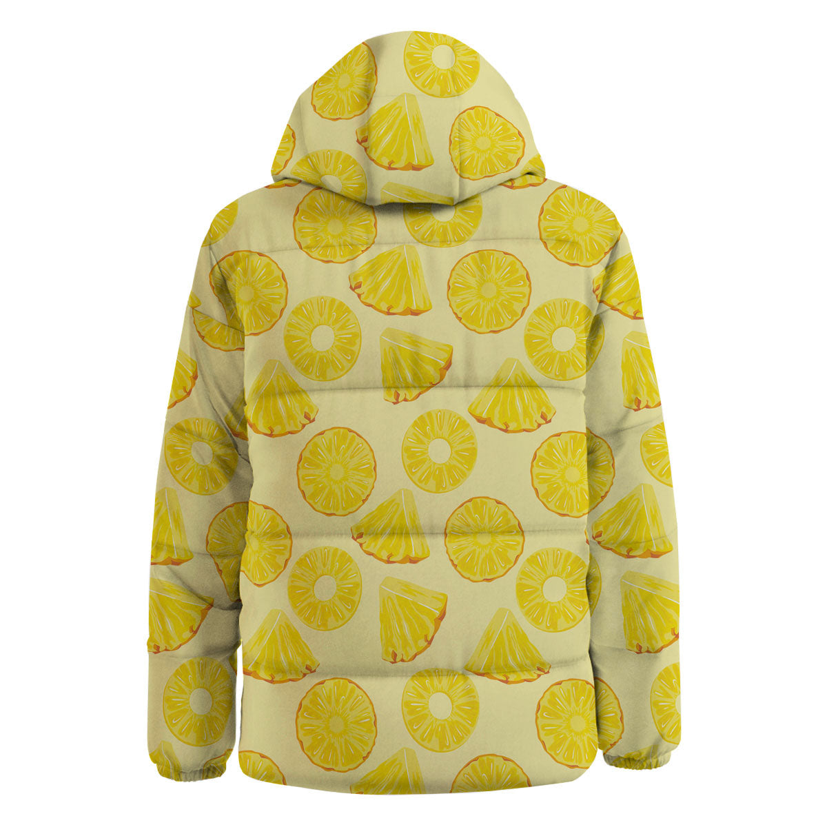 Slices Pineapple Print Pattern Down Jacket-grizzshop