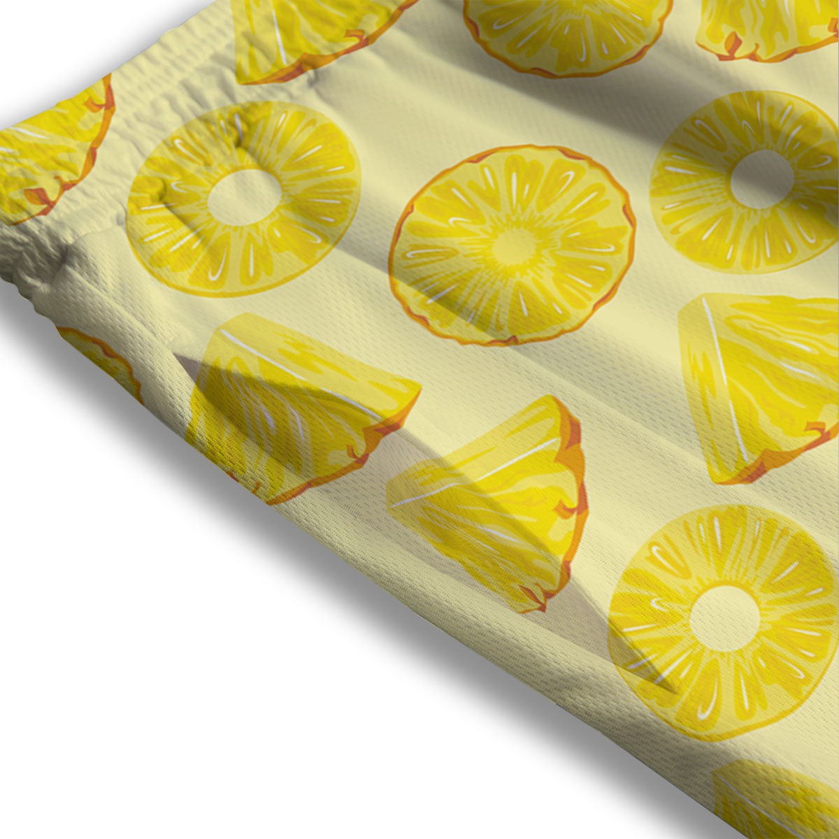 Slices Pineapple Print Pattern Mesh Shorts-grizzshop