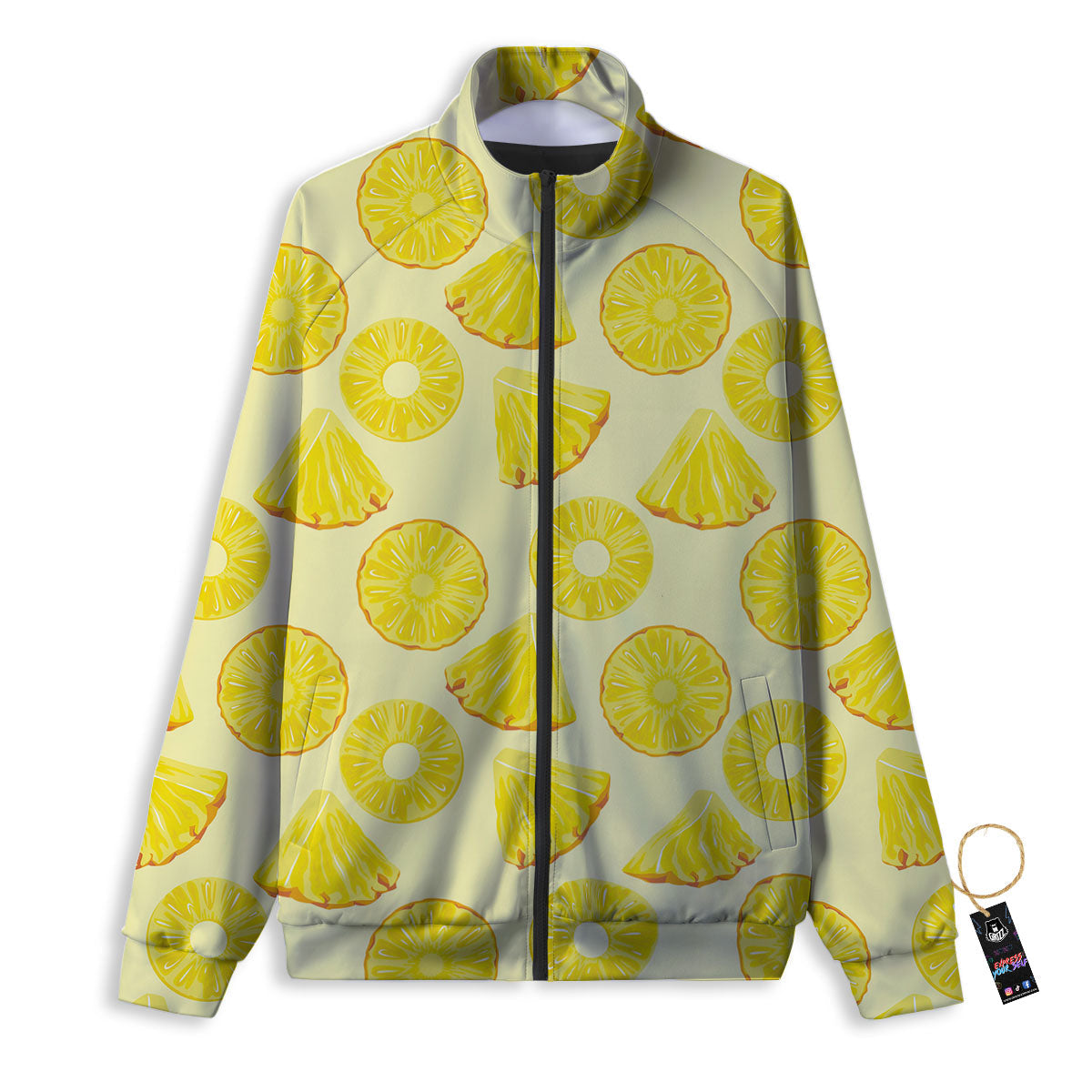 Slices Pineapple Print Pattern Track Jacket-grizzshop