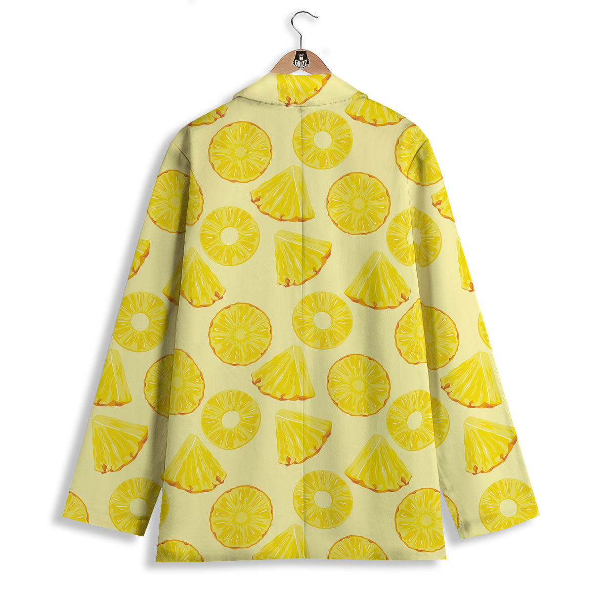 Slices Pineapple Print Pattern Women's Blazer-grizzshop