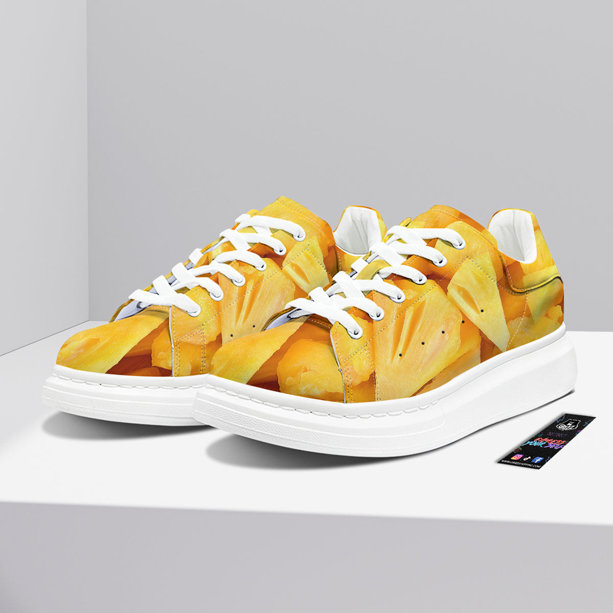 Slices Pineapple Print Platform Shoes-grizzshop