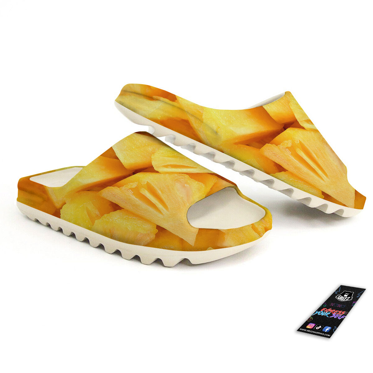 Slices Pineapple Print Sandals-grizzshop