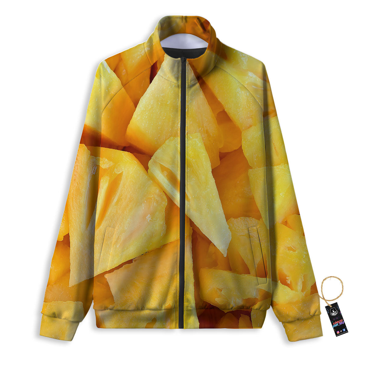 Slices Pineapple Print Track Jacket-grizzshop