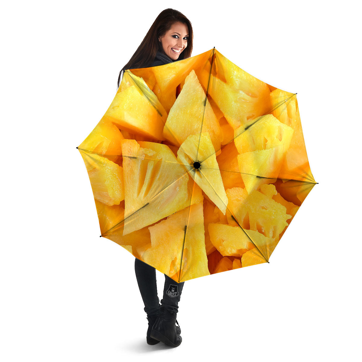 Slices Pineapple Print Umbrella-grizzshop