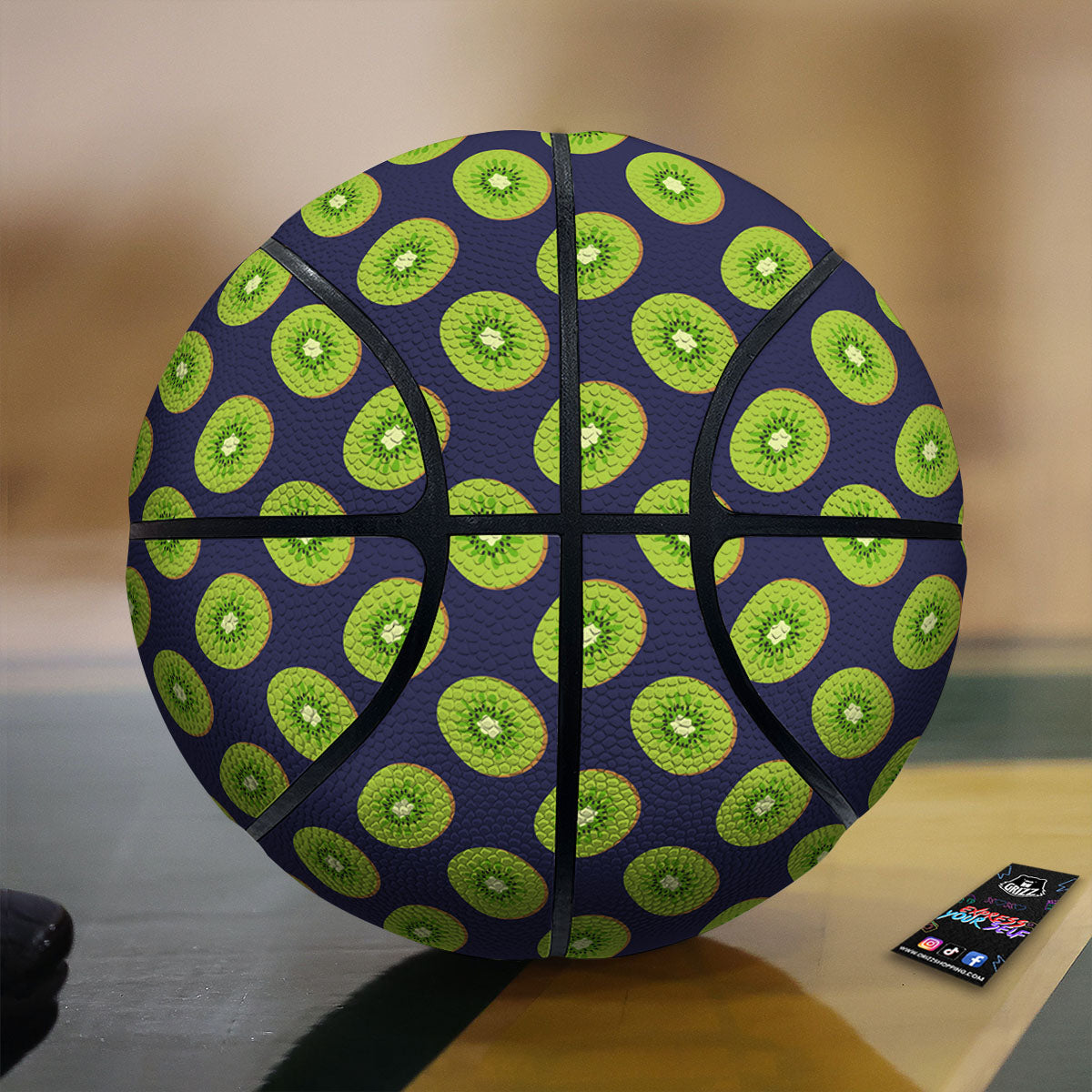 Slices Kiwi Print Pattern Basketball